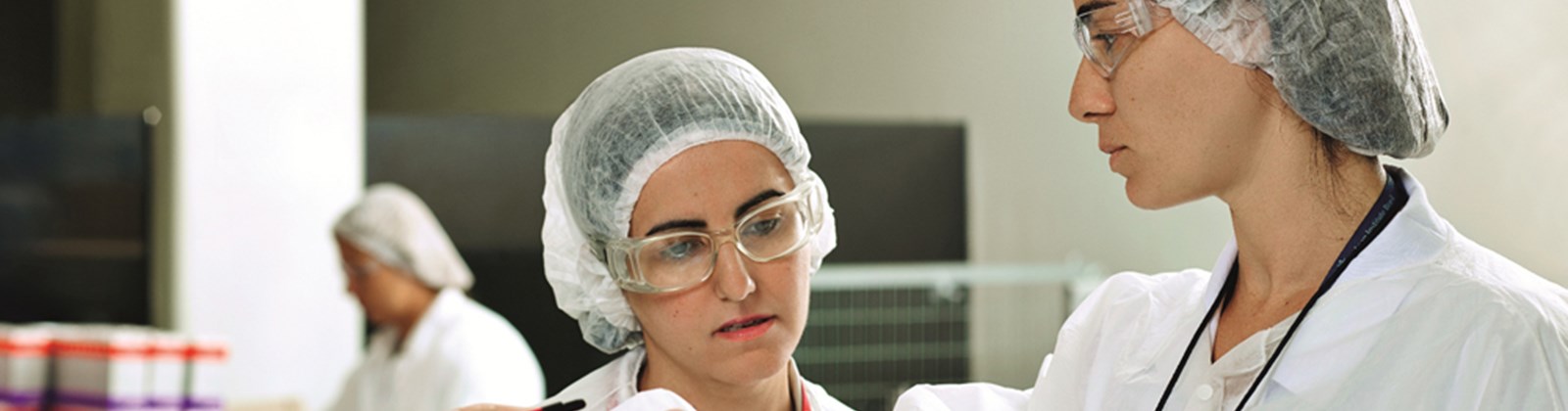 Two female scientists