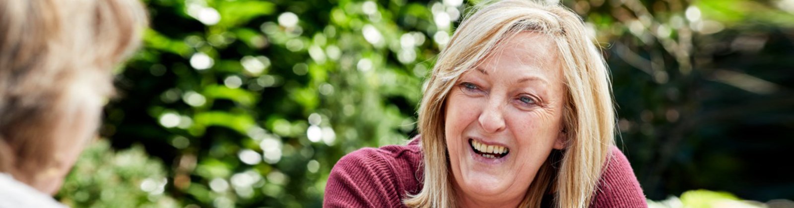 Christine, an asthma patient having a cup of tea.