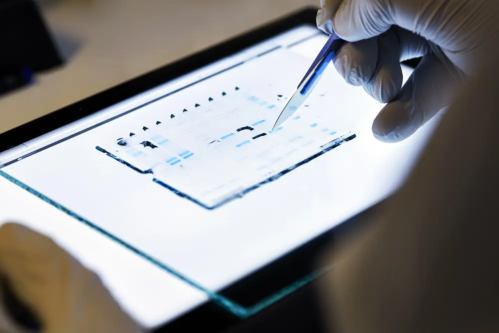 Close up of lab equipment (Wavre)